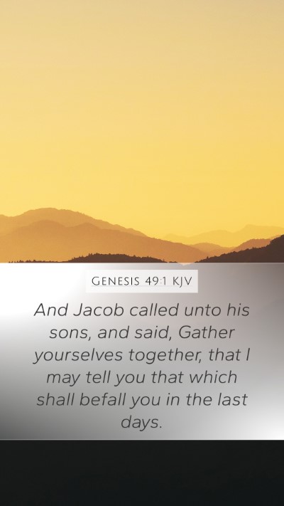 Genesis 49:1 KJV Bible Verse Image