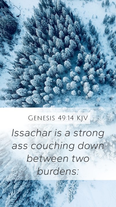 Genesis 49:14 KJV Bible Verse Image