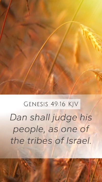 Genesis 49:16 KJV Bible Verse Image