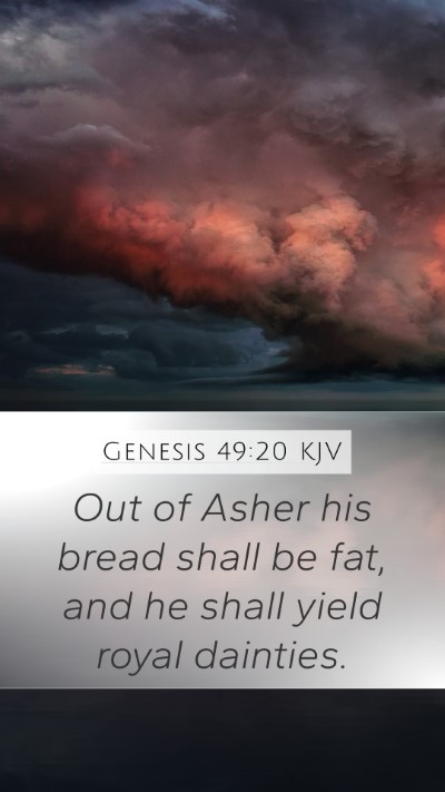 Genesis 49:20 KJV Bible Verse Image