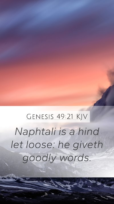 Genesis 49:21 KJV Bible Verse Image
