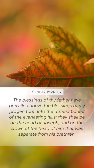 Genesis 49:26 KJV Bible Verse Image