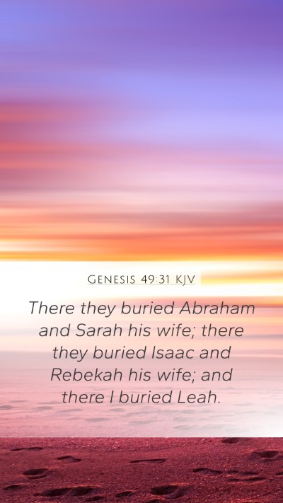 Genesis 49:31 KJV Bible Verse Image
