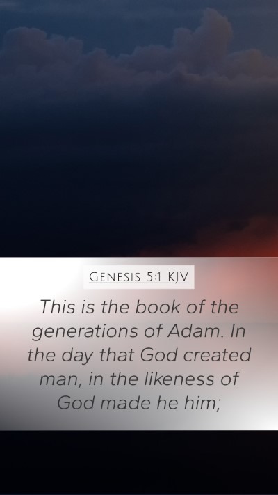 Genesis 5:1 KJV Bible Verse Image