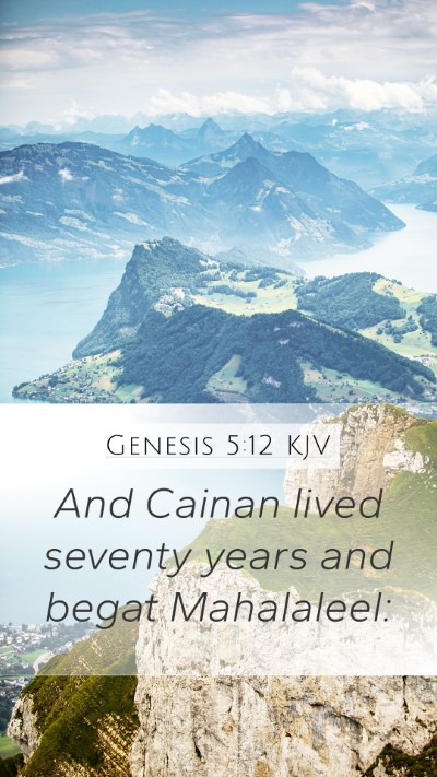 Genesis 5:12 KJV Bible Verse Image