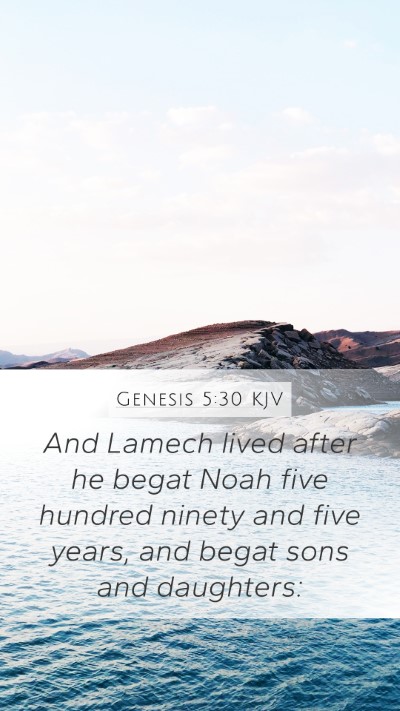 Genesis 5:30 KJV Bible Verse Image