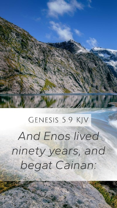 Genesis 5:9 KJV Bible Verse Image