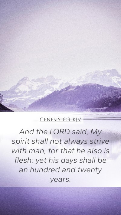 Genesis 6:3 KJV Bible Verse Image