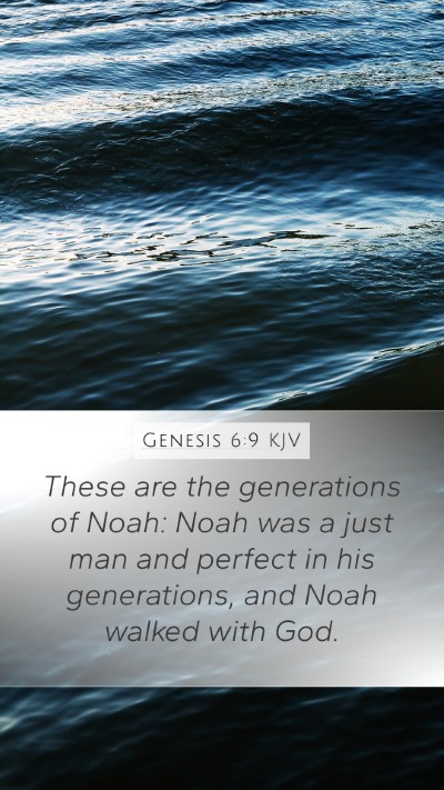 Genesis 6:9 KJV Bible Verse Image
