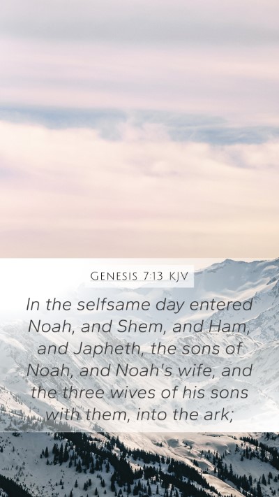Genesis 7:13 KJV Bible Verse Image