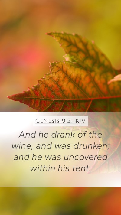 Genesis 9:21 KJV Bible Verse Image