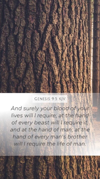 Genesis 9:5 KJV Bible Verse Image