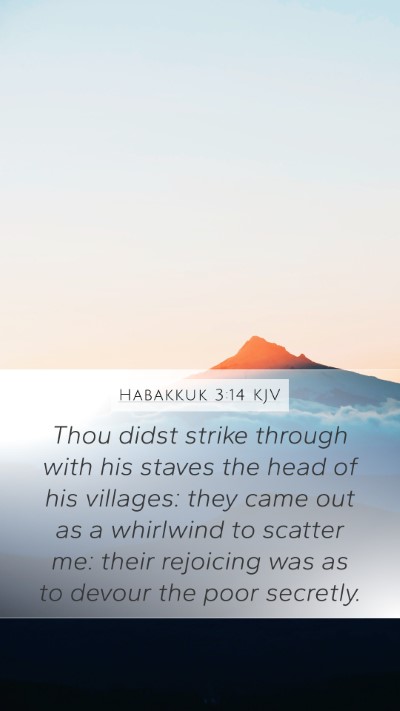 Habakkuk 3:14 KJV Bible Verse Image