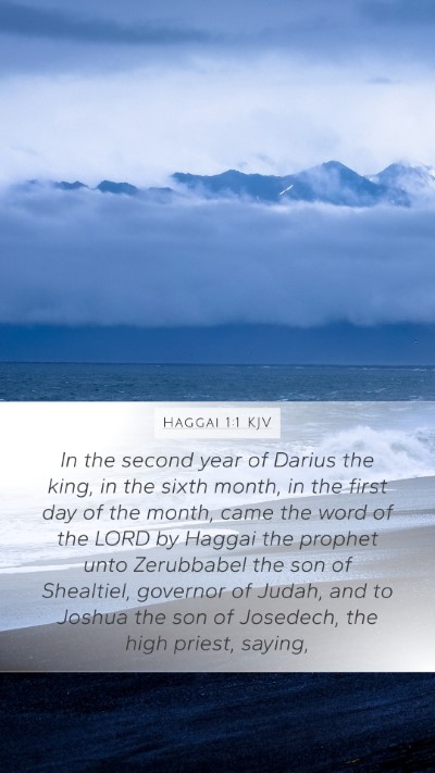 Haggai 1:1 KJV Mobile Phone Wallpaper - In the second year of Darius the king, in the - Mobile Bible Verse Wallpaper