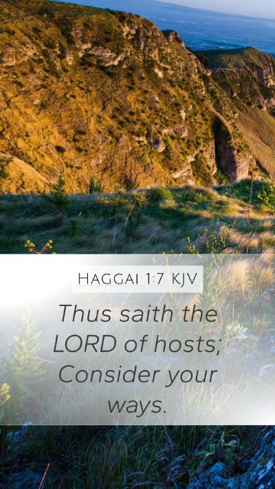 Haggai 1:7 KJV Bible Verse Image