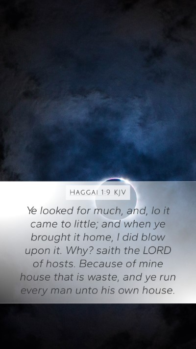 Haggai 1:9 KJV Bible Verse Image