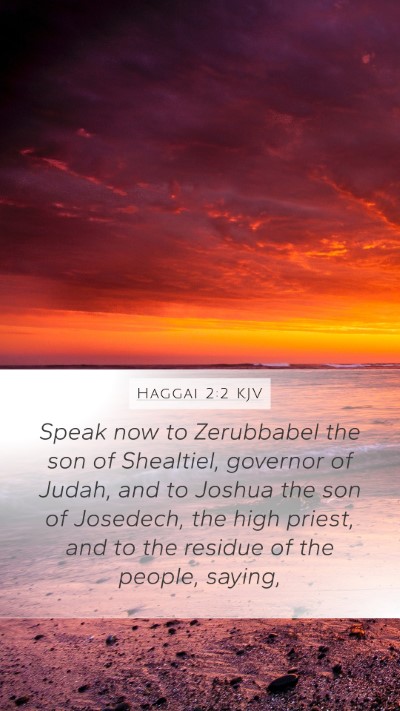 Haggai 2:2 KJV Bible Verse Image