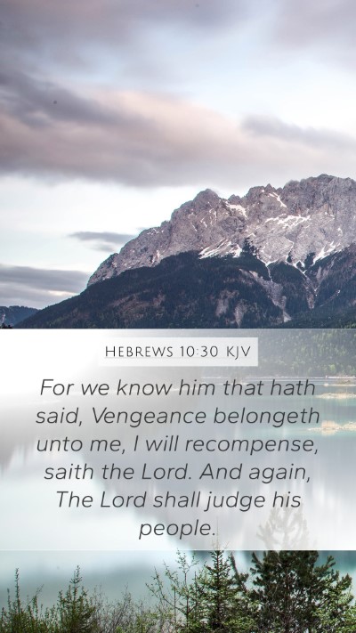 Hebrews 10:30 KJV Bible Verse Image