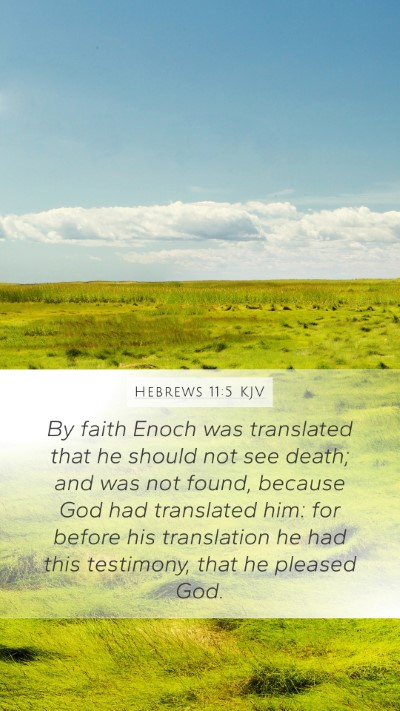 Hebrews 11:5 KJV Bible Verse Image