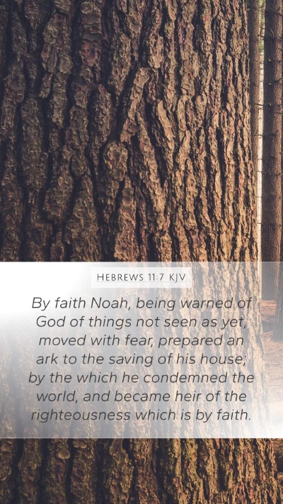 Hebrews 11:7 KJV Bible Verse Image