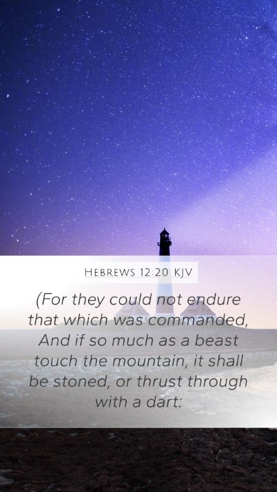Hebrews 12:20 KJV Bible Verse Image