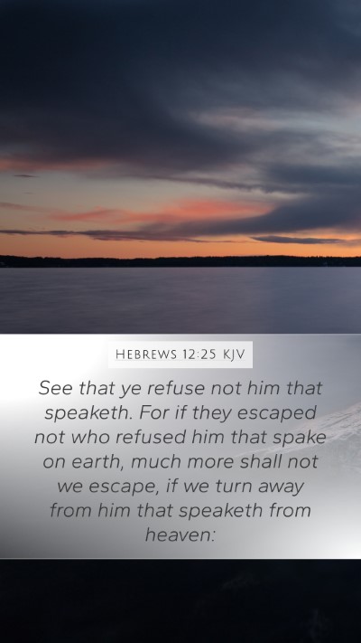 Hebrews 12:25 KJV Bible Verse Image