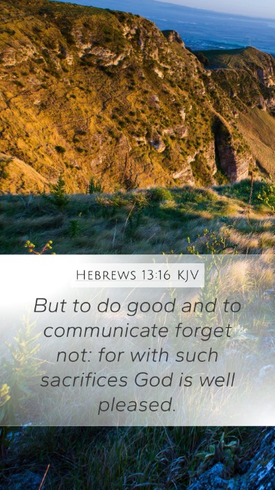 Hebrews 13:16 KJV Bible Verse Image