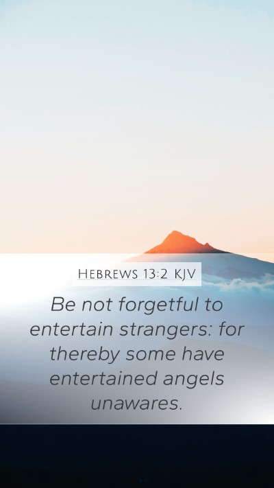 Hebrews 13:2 KJV Bible Verse Image