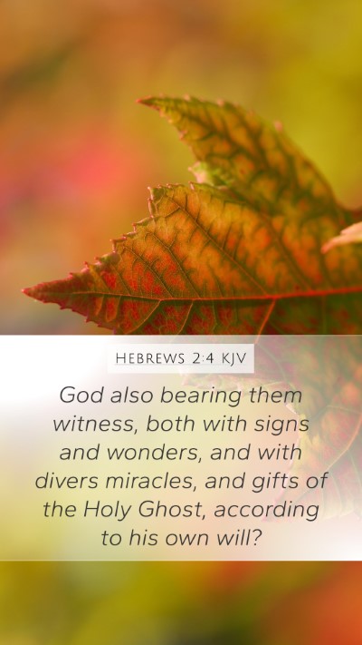 Hebrews 2:4 KJV Bible Verse Image