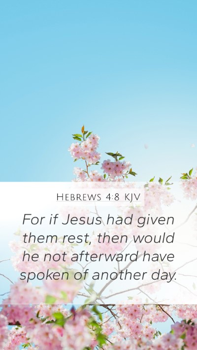 Hebrews 4:8 KJV Bible Verse Image