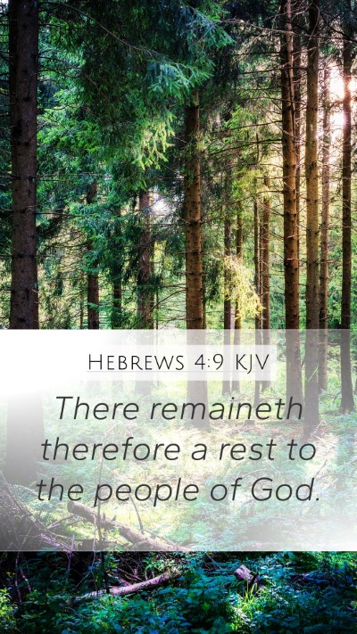 Hebrews 4:9 KJV Bible Verse Image
