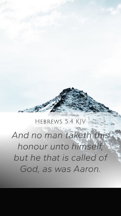 Hebrews 5:4 KJV Bible Verse Image
