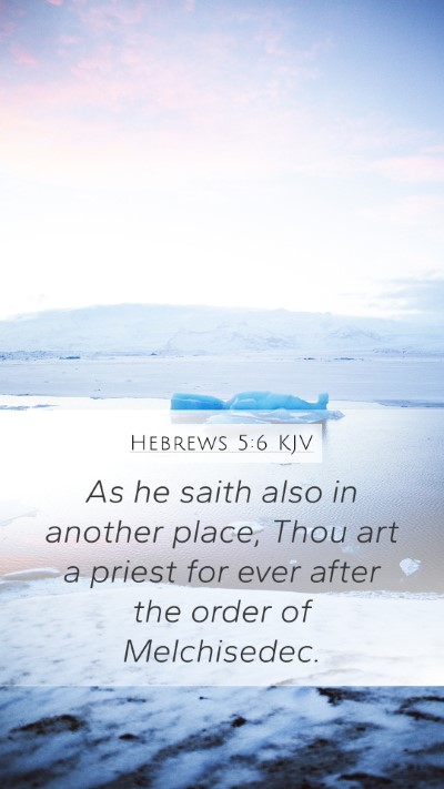 Hebrews 5:6 KJV Bible Verse Image