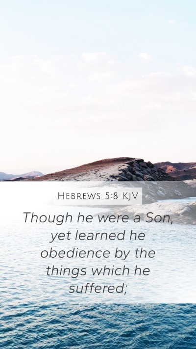 Hebrews 5:8 KJV Bible Verse Image