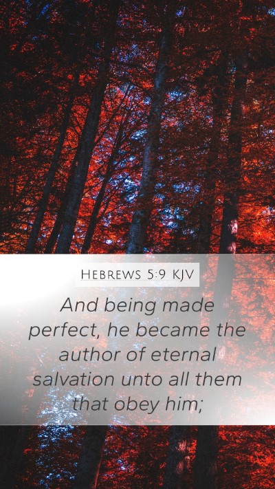 Hebrews 5:9 KJV Bible Verse Image