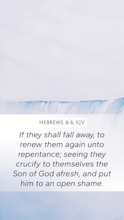 Hebrews 6:6 KJV Bible Verse Image