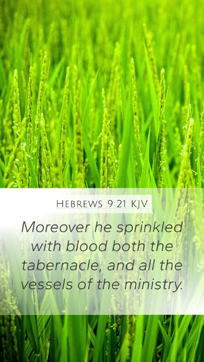 Hebrews 9:21 KJV Mobile Phone Wallpaper - Moreover he sprinkled with blood both the - Mobile Bible Verse Wallpaper