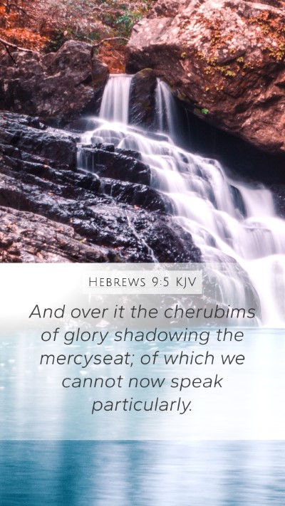 Hebrews 9:5 KJV Mobile Phone Wallpaper - And over it the cherubims of glory shadowing the - Mobile Bible Verse Wallpaper