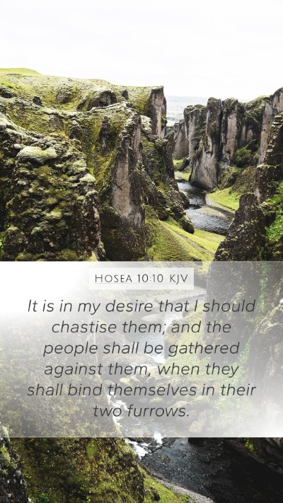 Hosea 10:10 KJV Bible Verse Image