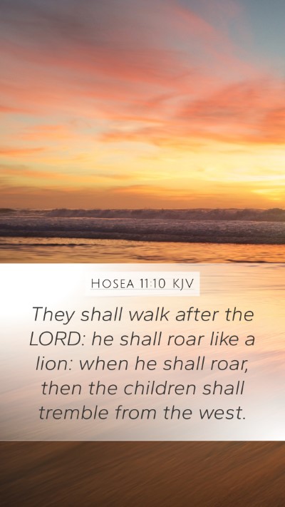 Hosea 11:10 KJV Bible Verse Image