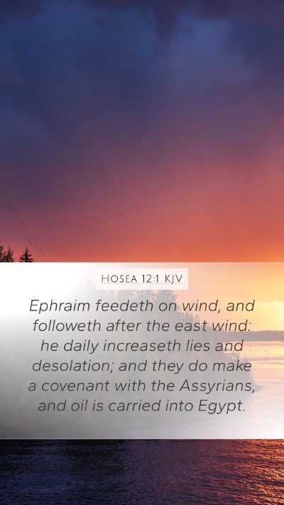 Hosea 12:1 KJV Bible Verse Image