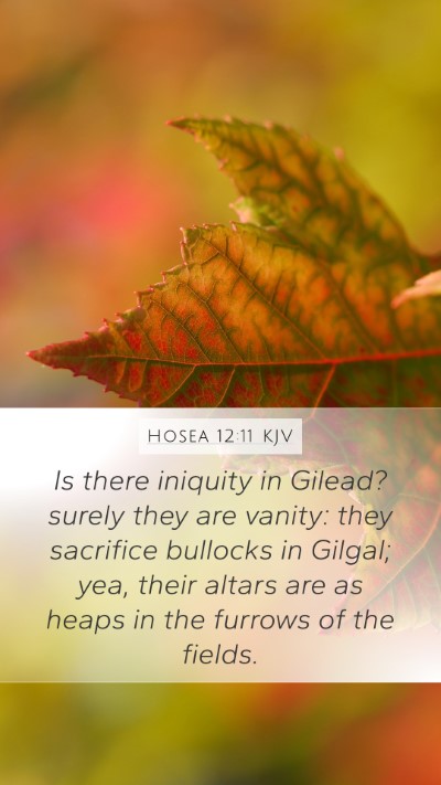 Hosea 12:11 KJV Bible Verse Image