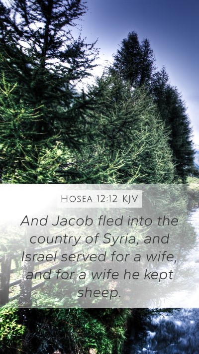 Hosea 12:12 KJV Bible Verse Image