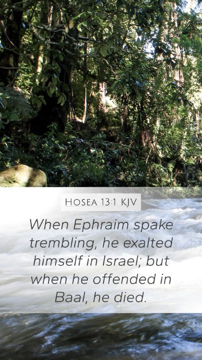 Hosea 13:1 KJV Bible Verse Image