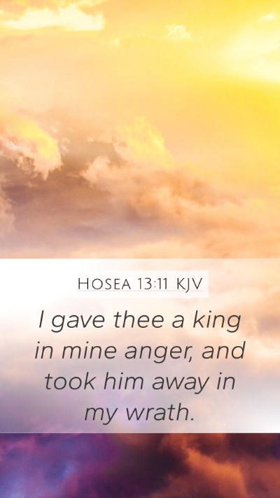 Hosea 13:11 KJV Bible Verse Image