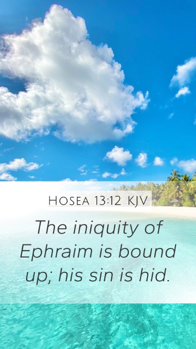 Hosea 13:12 KJV Bible Verse Image