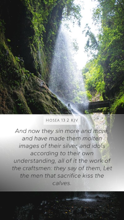 Hosea 13:2 KJV Bible Verse Image