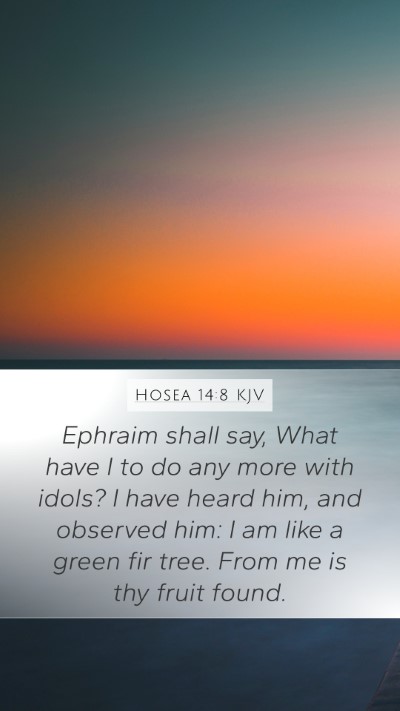Hosea 14:8 KJV Bible Verse Image