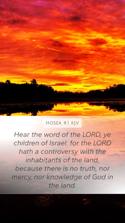 Hosea 4:1 KJV Bible Verse Image
