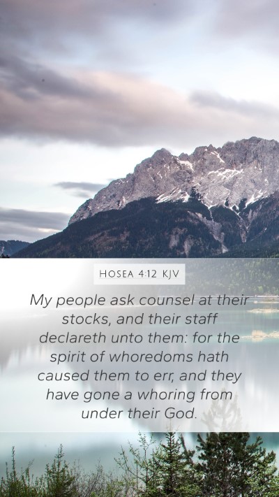 Hosea 4:12 KJV Bible Verse Image